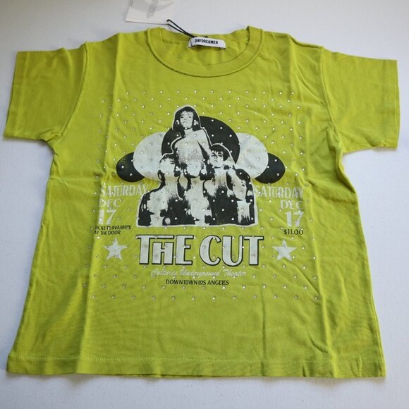NEW DAYDREAMER THE CUT RHINESTONES REVERSE GF TEE X SMALL NWT - Picture 5 of 8